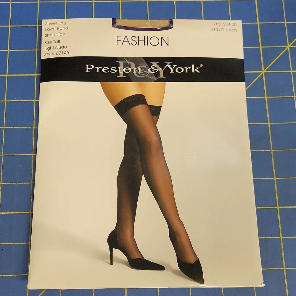 Preston & York Sheer Leg Lace Band Stockings